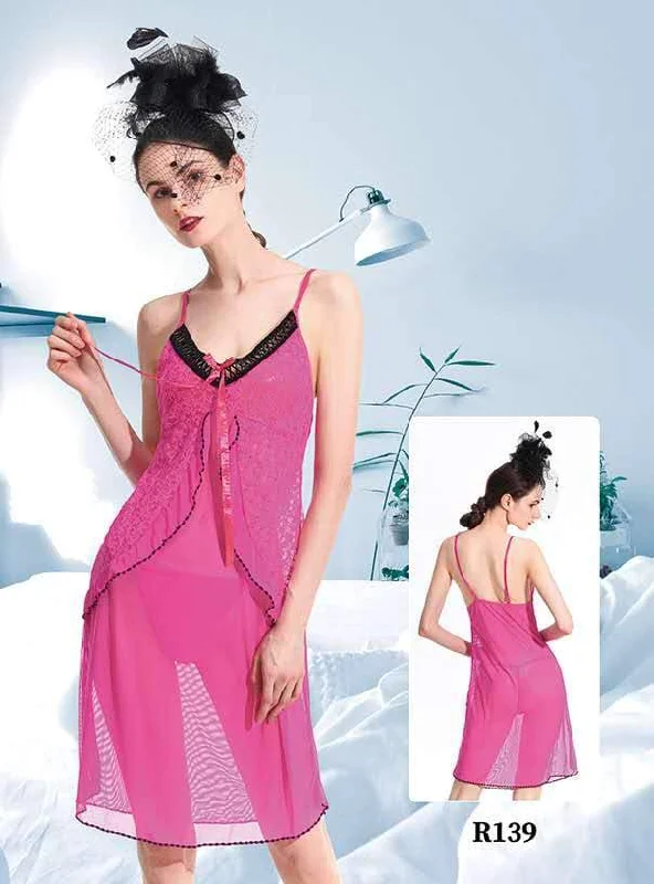 Reposey Short Romantic  Nighty For Women - R139 Luxury pajama sets