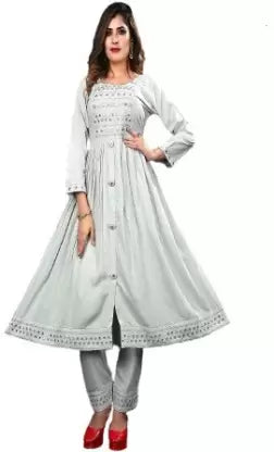 Women Kurta and Pant Set (Grey) Camisole pajama sets