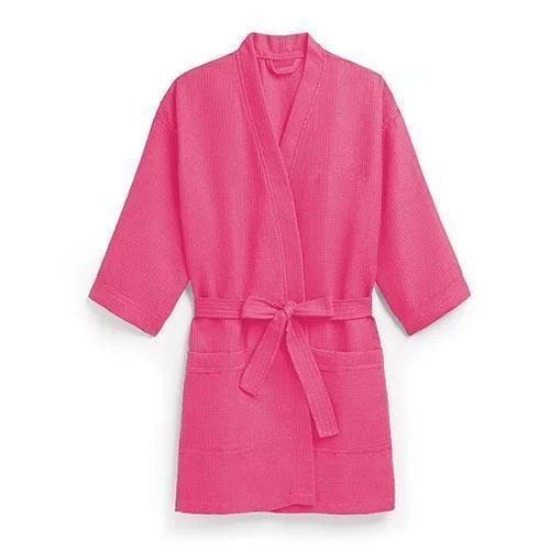 Waffle Kimono Robe - Fuchsia - Hot Pink (Pack of 1) Plush Robe Set
