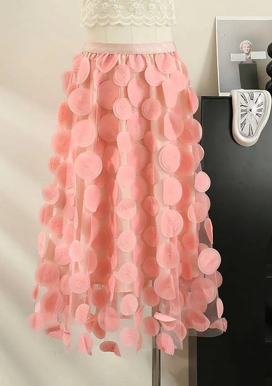 Pink Polka Dot Skirt Ruched unclassified skirts