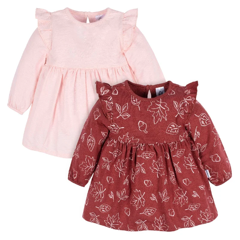 2-Pack Baby & Toddler Girls Leaves Babydoll Dresses Smocked unclassified dresses