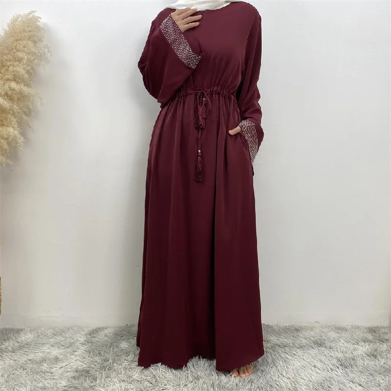 6758# Eid High Quality Woman Fahsion Loose sleeves With beading Muslim Dress Budget-friendly unclassified dresses 6758# Eid High Quality Woman Fahsion Loose sleeves With beading Muslim Dress Budget-friendly unclassified dresses