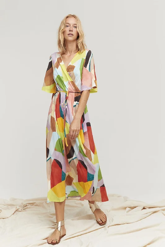 AM Multi Jofre Wrap Dress Printed unclassified dresses