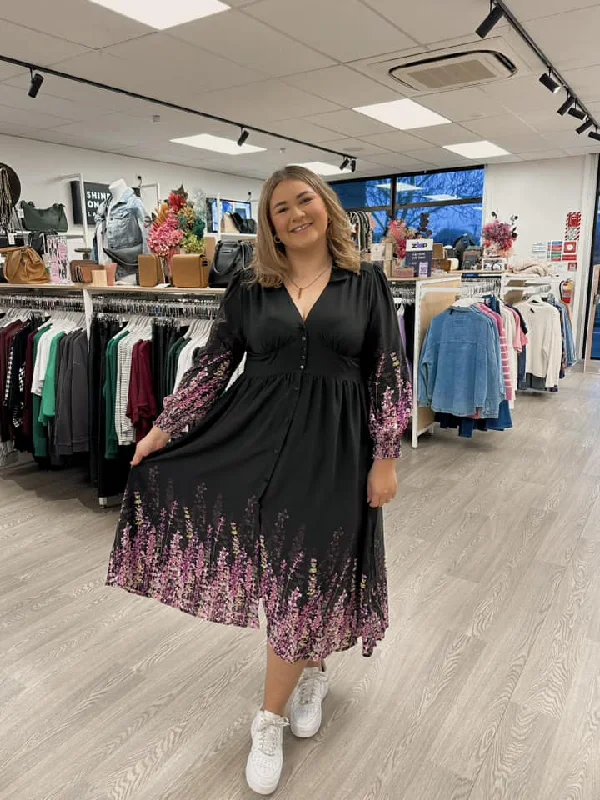 Boho Australia Lilac Melody Dress Lilac Black Y2K unclassified dresses