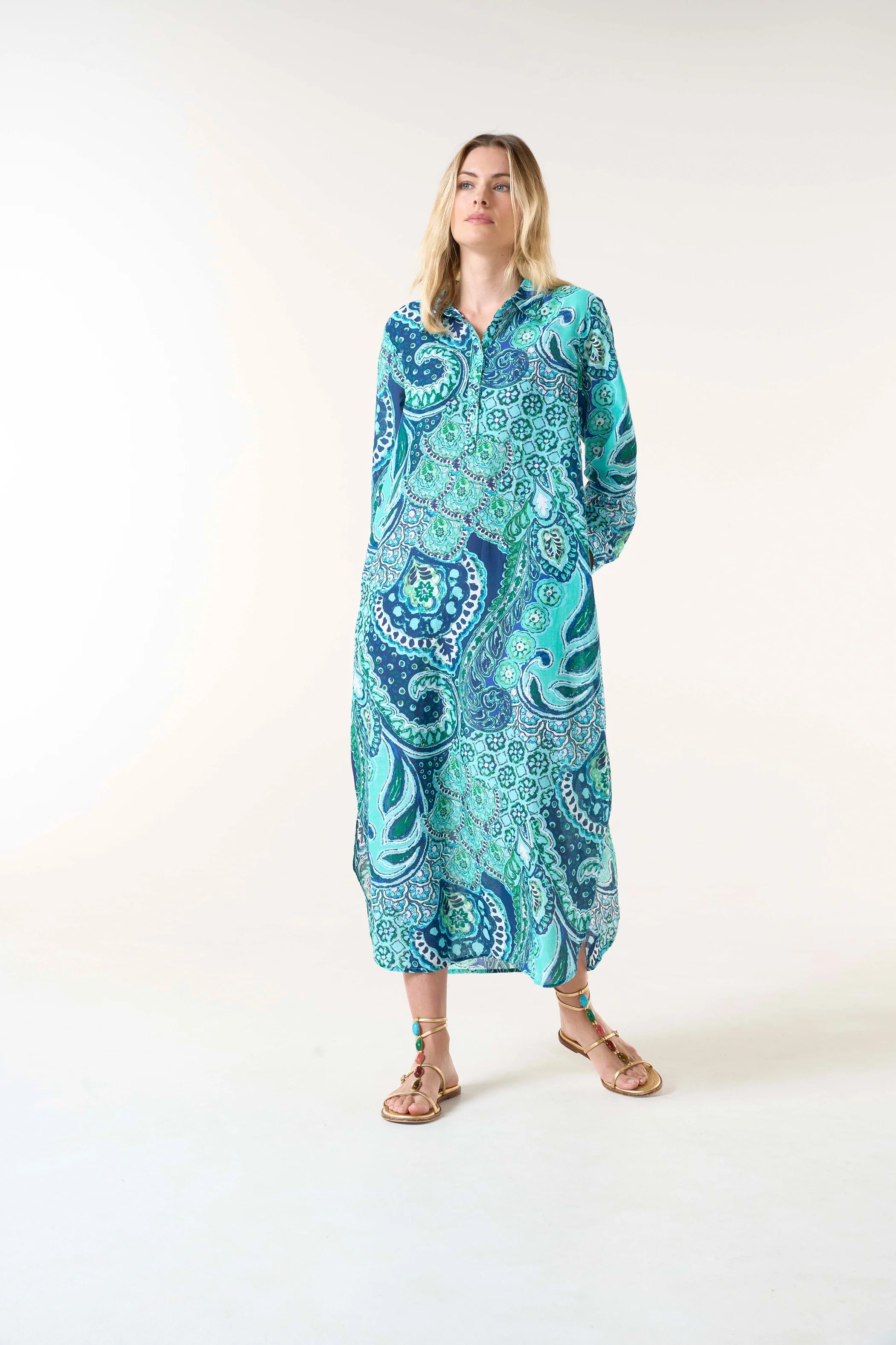 Brazil blue long gilli Maxi Skirt Chic