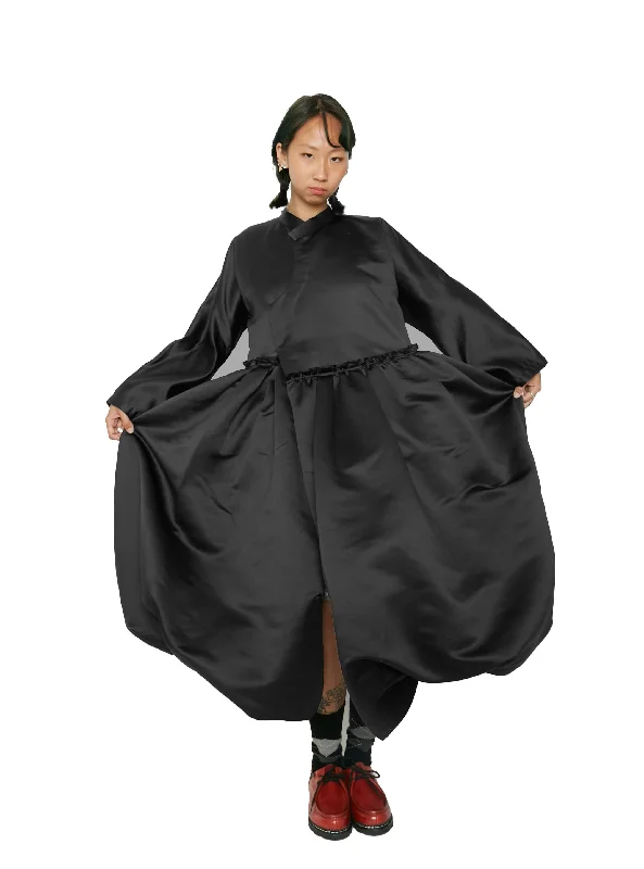 Comme des Garçons Comme des Garçons (CDGCDG) Poly Satin Thick Dress - Black One-shoulder unclassified dresses