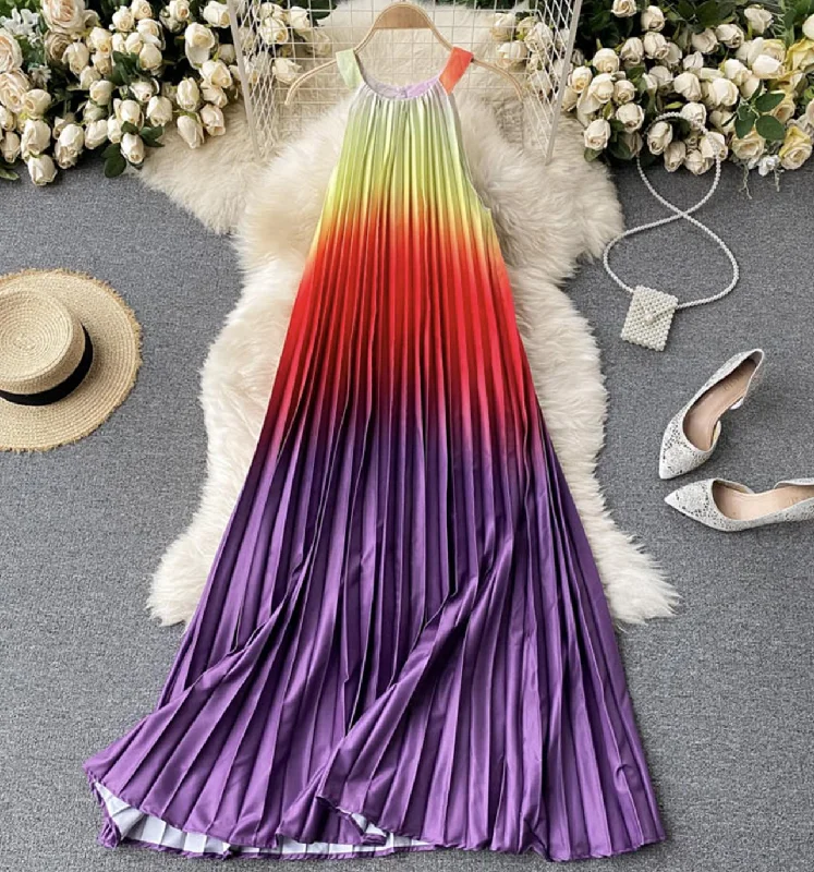 Cute gradient off-the-shoulder dress  681 Striped unclassified dresses