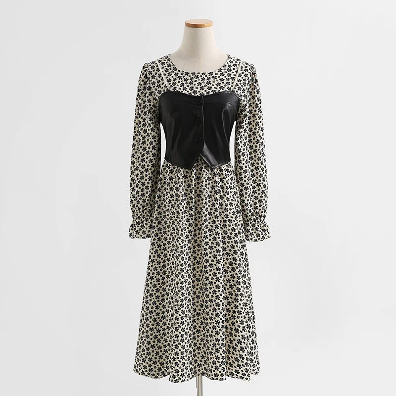 Dress foreign style aging fashion suit two-piece suit vest long skirt 2268 Soft Flow Maxi Dress foreign style aging fashion suit two-piece suit vest long skirt 2268 Soft Flow Maxi