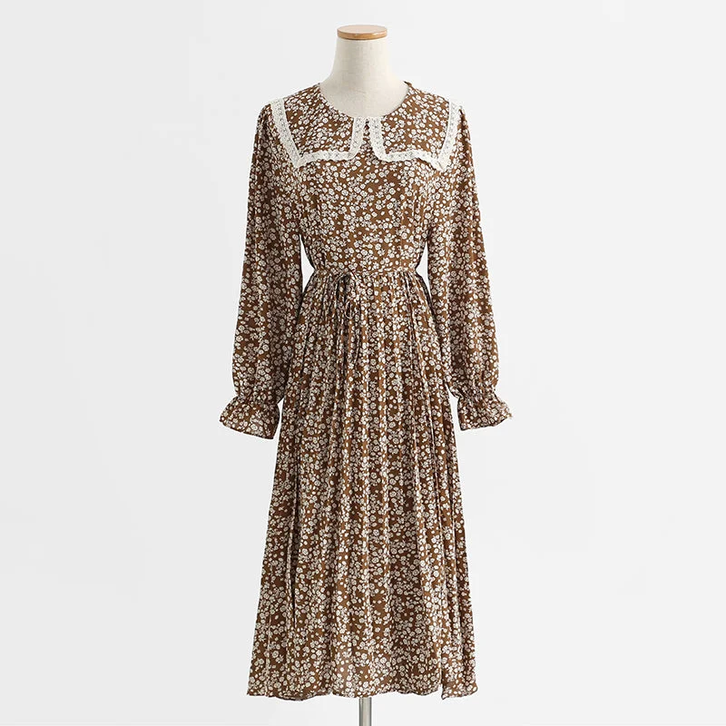 Dress gentle wind long sleeved chiffon skirt with slim waist and long Lapel skirt 2175 Wrap Maxi Skirt Dress gentle wind long sleeved chiffon skirt with slim waist and long Lapel skirt 2175 Wrap Maxi Skirt