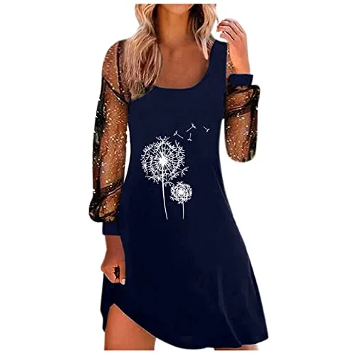 Fashion Printed Skirt for Women, Autumn O-Neck Hollow Out Printing Loose Long Sleeve Dress | Original Brand Midi Maxi Outfit Fashion Printed Skirt for Women, Autumn O-Neck Hollow Out Printing Loose Long Sleeve Dress | Original Brand Midi Maxi Outfit