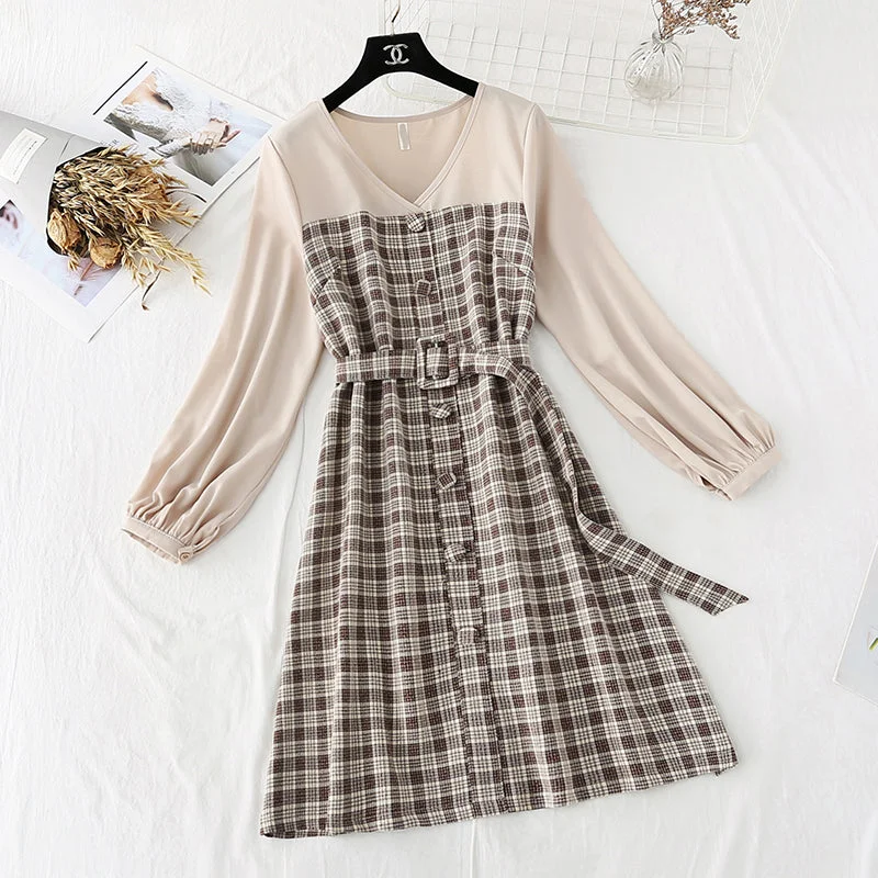 French Vintage plaid skirt fairy super fairy series long sleeve waist fashion 2301 Black Maxi Skirt French Vintage plaid skirt fairy super fairy series long sleeve waist fashion 2301 Black Maxi Skirt