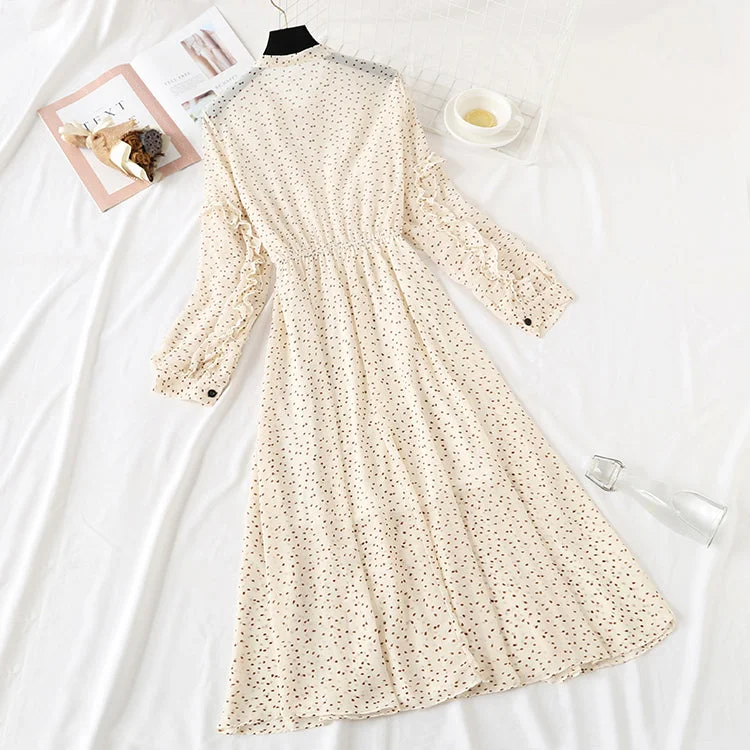 Long sleeve bow tie lace up Ruffle Bubble Sleeve Chiffon Skirt 2354 Maxi Skirt Casual Long sleeve bow tie lace up Ruffle Bubble Sleeve Chiffon Skirt 2354 Maxi Skirt Casual