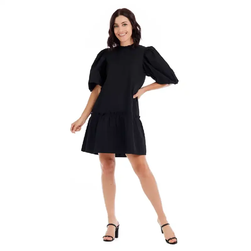 Milan Flounce Dress in Black by Mudpie Spring unclassified dresses