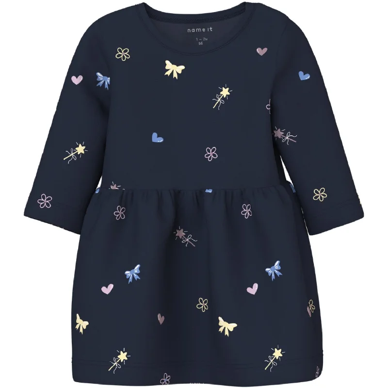Name It Navy Blazer Bow And Hearts Vandora Dress Vacation unclassified dresses