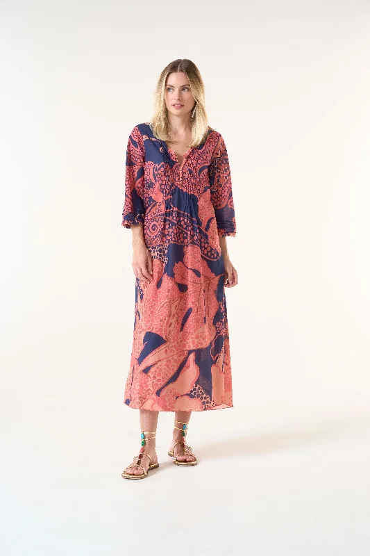 Portofino Long poppy coral Comfortable Long Skirt