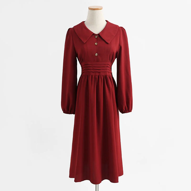 Red Fairy skirt college style long sleeve retro literary temperament skirt 2319 A-line Maxi Skirt Red Fairy skirt college style long sleeve retro literary temperament skirt 2319 A-line Maxi Skirt