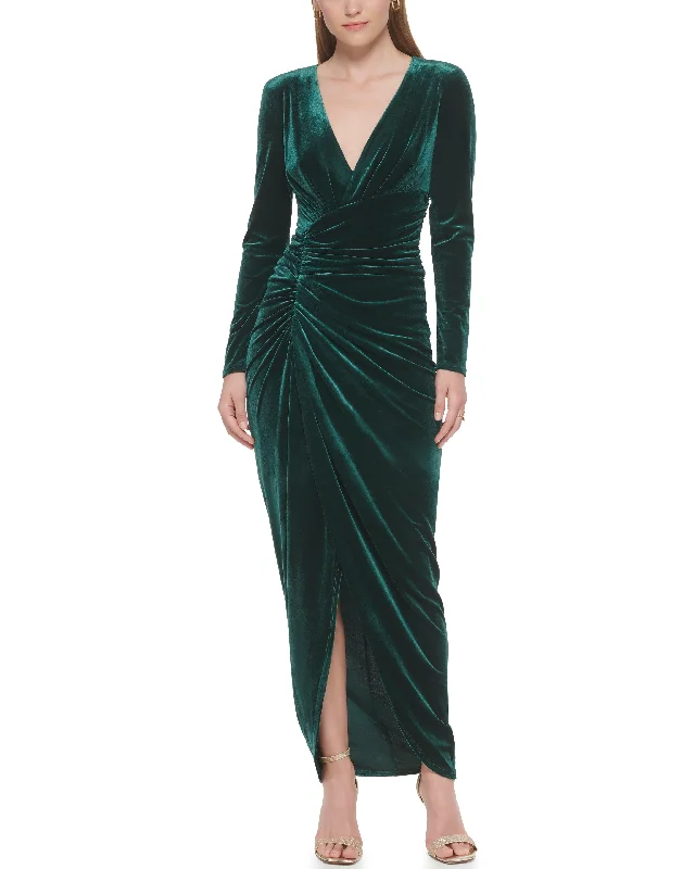 Ruched Velvet Gown Sequin unclassified dresses