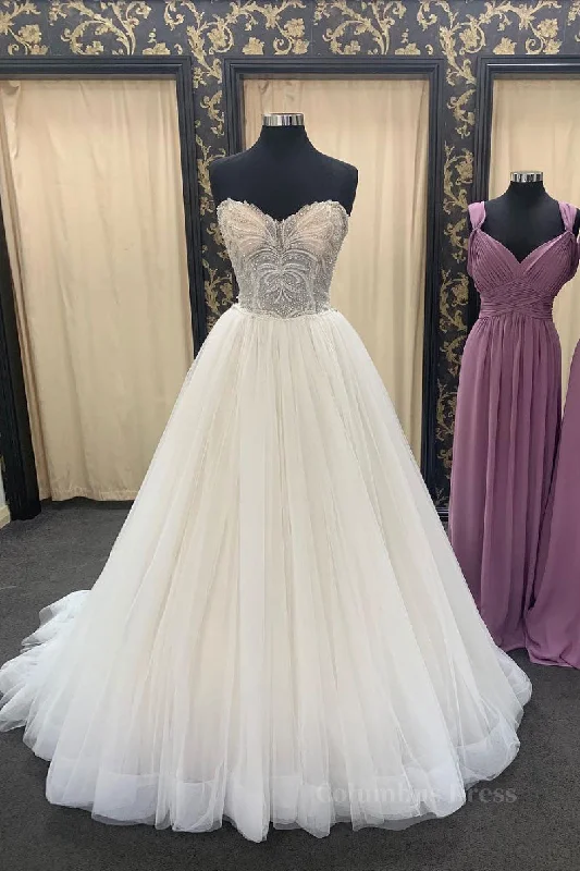 Light champagne tulle long Corset Prom dress, tulle evening dress outfit Tulle Dress Glow