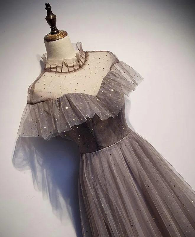 Unique Tulle Long Prom Dress, Tulle Evening Dress Tulle Dress Fluffy